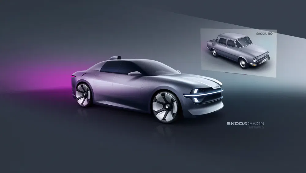 {"fr":"Concept-car Skoda gris futuriste avec design rétro, hommage à la Skoda 100 classique.","nl":"Futuristische grijze Skoda conceptauto met retrodesign, eerbetoon aan de klassieke Skoda 100."}