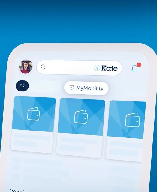 Capture d'écran d'une application de gestion de mobilité MyMobility avec interface utilisateur moderne.